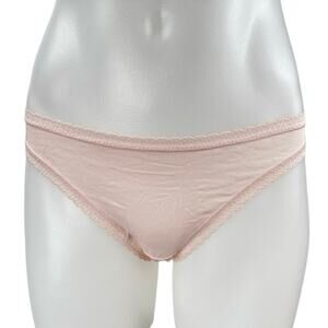 H&M Women's Light Pink Lace Trim Briefs Panty Underwear Swimwear Bikini Bottom S